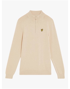 Детская хлопковая кофта с молнией на четверть, Beige Lyle & scott