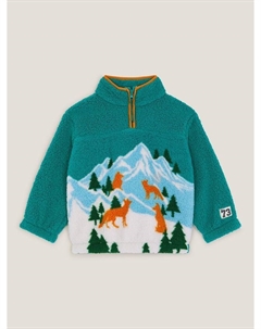 Детская флисовая толстовка на молнии для снега, Green Monsoon