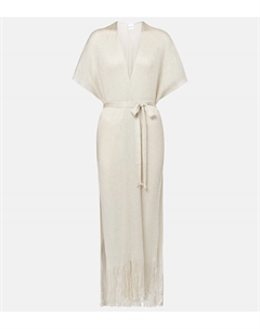 Кафтан Zarelia с бахромой из ламе, Zenzero Max mara