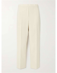 Укороченные облегающие брюки из крепа Treeca, белый Theory