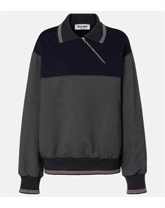 Свитшот с цветными блоками, Grey Miu miu