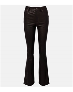 Reboot Crop кожаные брюки клеш, Carob Frame