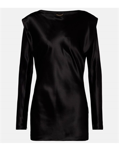Шёлковый топ из сатина, Noir Saint laurent