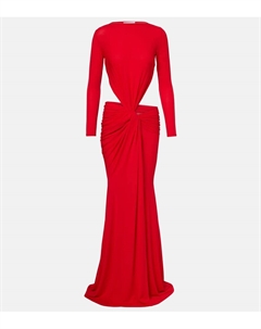 Платье из плиссированного креп-джерси Alex perry