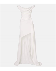 Шелковое мини-платье невесты Comet с открытыми плечами, Opaline Vivienne westwood