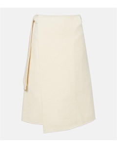 Боди юбка-карандаш из шерстяного букле с запахом, Off White Proenza schouler