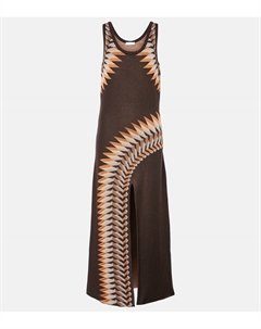 Жаккардовое макси-платье, GRAPHIC 70S/BROWN/S Rabanne