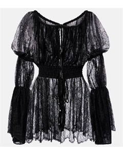 Топ из цветного кружева шантильи, Black Blumarine