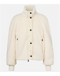 Айлс пуховик с отделкой из верджин вула, White Moncler grenoble