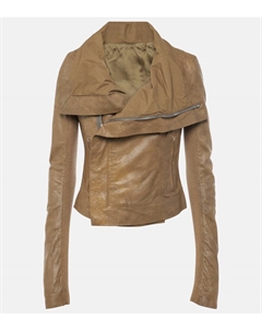 Асимметричная кожаная куртка байкера, Bean Rick owens