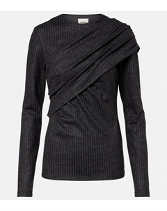 Топ Asna из шерсти и хлопка с меловыми полосками, Anthracite Isabel marant