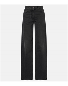 Клайр джинсы с высокой талией прямого кроя, Faded Black The row