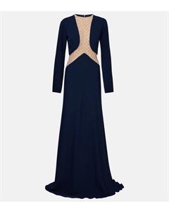 Платье Inara из тюля с вышивкой и ажурными вставками, Navy Blue (32) Costarellos