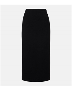 Шерстяная миди-юбка с добавлением других материалов, Black Givenchy