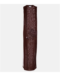 Макси-платье из тюля с пайетками, Burgundy Jean paul gaultier