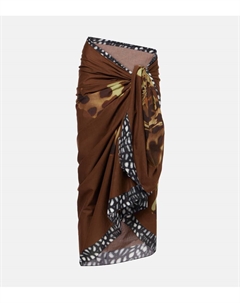 Цветочный хлопковый пляжный парео, Brown Dries van noten