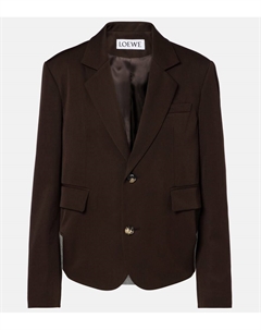 Собранный шерстяной блейзер, Brown Loewe