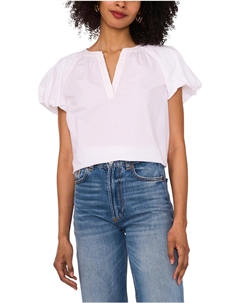Женская блузка с рукавами-буфами реглан, Ultra White Vince camuto