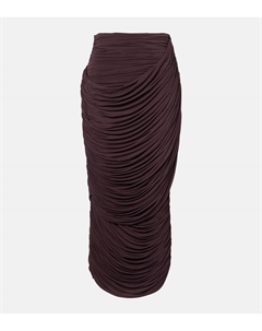 Драпированная макси-юбка с высоким поясом, Bordeaux Magda butrym