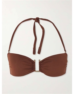 Верх бикини с декором Амелия, коричневый Max mara