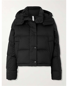 Куртка-Пуховик Wunder с капюшоном, стеганая, из переработанного материала, мягкая и матовая, черный Lululemon