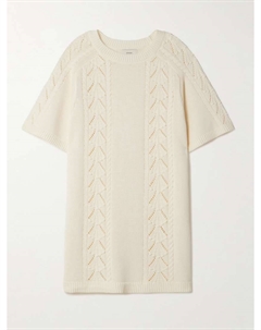 Мини-Платье Arman из хлопка с косами и ажурной вязкой, желтый Loulou de saison