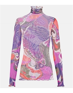 Топ из тюля с орхидеей, Multicolor Pucci