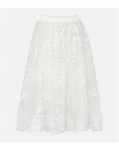 Тюлевая миди-юбка с пайетками, White Simone rocha