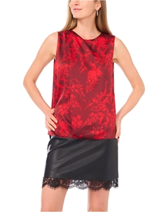 Женская майка с драпированной горловиной и складкой по центру спереди, Crimson Vince camuto