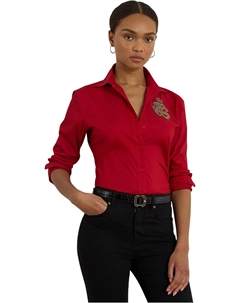 Женская рубашка классического кроя с логотипом из хлопковой смеси, Ralph Red Lauren ralph lauren