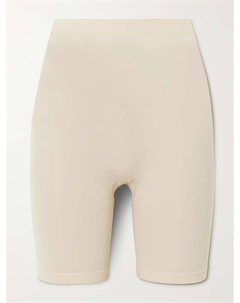 Бесшовные моделирующие шорты до середины бедра песочного цвета, желтый Skims