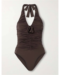 Купальник Yojaira со сборками и воротником-хомутом Yojaira, коричневый Maygel coronel