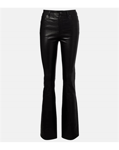 Кожаные расклешенные брюки reboot, Black Frame