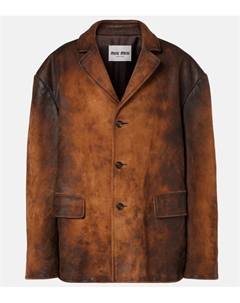 Оверсайз замшевая куртка, Cognac Miu miu