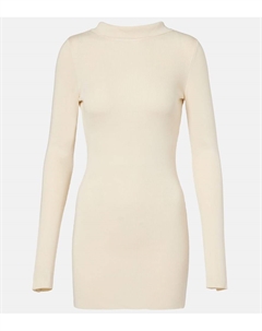 Элоуэн мини-платье из смесового шелка с открытой спиной, Cream Aya muse