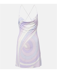 Айрид сатиновая джерси мини-платье, Lavander Pucci