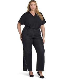 Женские джинсы Teresa больших размеров со стразами в цвете French Nightfall, French Nightfall Nydj