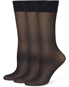 Носки Women's Satin Touch Knee Highs 3-Pack, Black Wolford