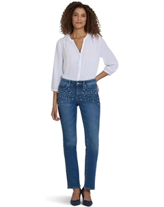 Женские джинсы Petite Marilyn Straight в цвете Lake Notre-Dame, Lake Notre-Dame Nydj