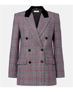 Двубортная шерстяная куртка в клетку, Black - White 1 Chloe