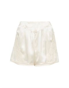 Шорты из шелкового сатина с ажурными вставками Maison margiela