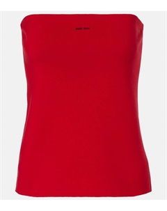 Хлопковый топ-бюстье Miu miu