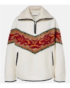 Свитшот Marner на молнии из флиса, Ecru Marant etoile