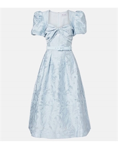 Платье миди из хлопкового жаккарда Anneli, Soft Blue Rebecca vallance