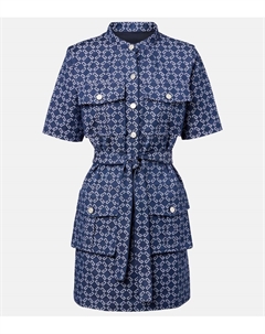 Monogram 72 джинсовое мини-платье, Denim Blue Givenchy