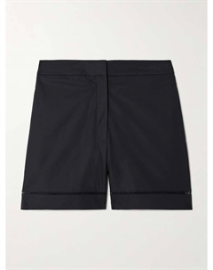 Шорты из хлопчатобумажной поплиновой смеси с кружевной отделкой, синий Theory