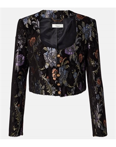 Кропированная куртка с вышивкой, Multicolor Black 1 Chloe