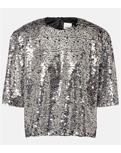 Топ с пайетками Helga, Silver Isabel marant