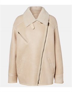 Кожаная куртка Adelina с отделкой из овчины, Ecru Isabel marant