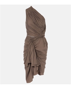 DRKSHDW мини-платье из хлопка с асимметричным вырезом, Dust Rick owens